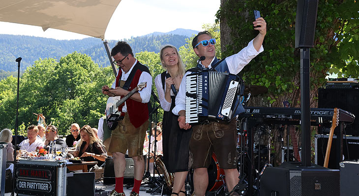 Sax Martl aus Südtirol beim Almauftrieb 2024 Summer Edition auf "Gut Kaltenbrunn" am Tegernsee (©Foto: Martin Schmitz)